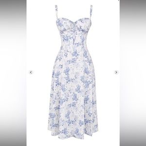 Floral Bustier Midriff Waist Shaper Dress *NEW. NEVER WORN*